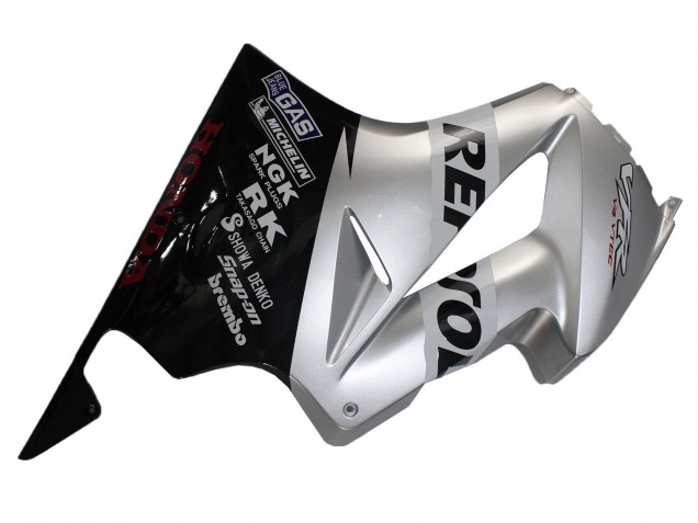 Argent Noir Brillant Repsol Carénage Moto Honda VFR 800 2002-2013