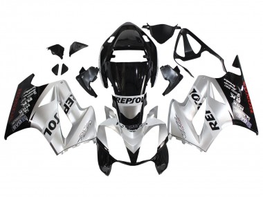 Argent Noir Brillant Repsol Carénage Moto Honda VFR 800 2002-2013 Pas Chère
