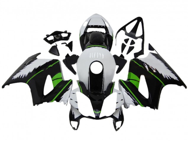 Blanc Vert Noir Brillant Carénage Moto Honda VFR 800 2002-2013