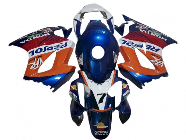 Blanc Orange Bleu Repsol Carénage Moto Honda VFR 800 2002-2013