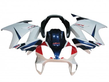 Blanc Rouge Bleu Foncé HRC Carénage Moto Honda VFR 800 2002-2013 Pas Chère