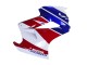 Blanc Rouge Bleu Motul Carénage Moto Honda VFR 800 2002-2013