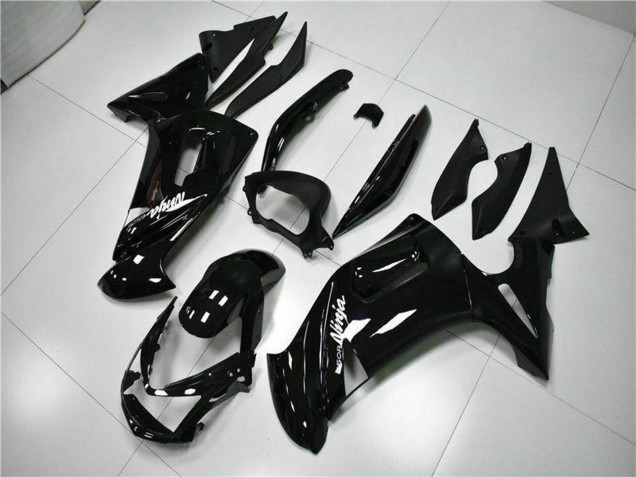 Noir Brillant Blanc Carénage Moto Kawasaki EX650 2006-2008