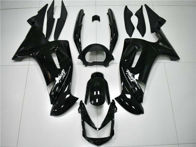 Noir Brillant Blanc Carénage Moto Kawasaki EX650 2006-2008
