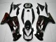 Noir Brillant Rouge Flamme Carénage Moto Kawasaki EX650 2006-2008