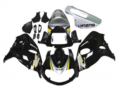 Noir Brillant Argent Jaune Carénage Moto Suzuki TL1000R 1998-2003 Pas Chère
