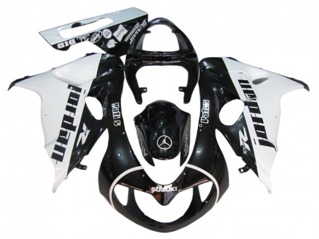 Noir Brillant Blanc Jordan Carénage Moto Suzuki TL1000R 1998-2003
