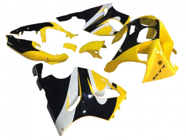 Jaune Blanc Noir Brillant Carénage Moto Kawasaki ZX7R 1996-2003