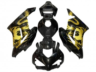 Or Noir Brillant Dragon Carénage Moto Honda CBR1000RR 2004-2005 Pas Chère