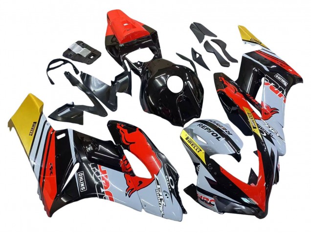 Jaune Rouge Blanc Glossy Red Bull Repsol HRC Carénage Moto Honda CBR1000RR 2004-2005