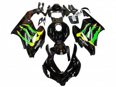 Noir Brillant Jaune Vert Monstre Carénage Moto Honda CBR1000RR 2004-2005 Pas Chère