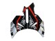 Argent Noir Brillant Rouge Bande Carénage Moto Honda CBR1000RR 2004-2005