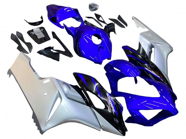 Argent Bleu Noir Brillant Carénage Moto Honda CBR1000RR 2004-2005