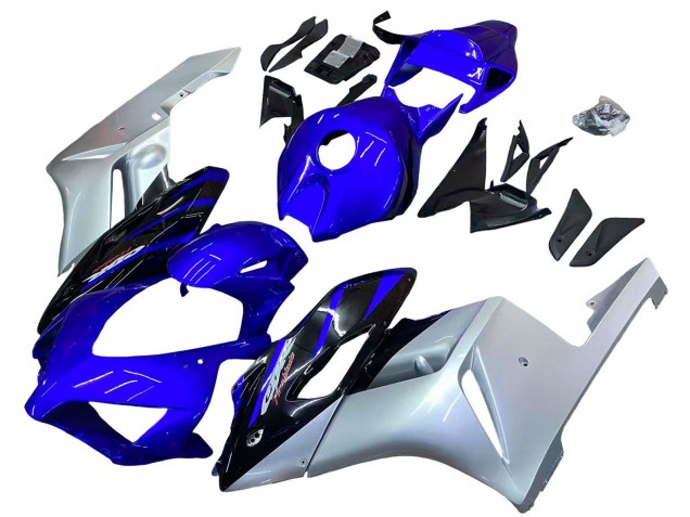 Argent Bleu Noir Brillant Carénage Moto Honda CBR1000RR 2004-2005