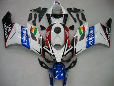 Blanc Bleu Rouge Noir Brillant Étoile EuroBet Lee Carénage Moto Honda CBR1000RR 2004-2005 Pas Chère