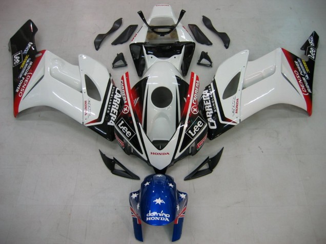 Blanc Bleu Rouge Noir Brillant Étoile Carrera Lee Carénage Moto Honda CBR1000RR 2004-2005