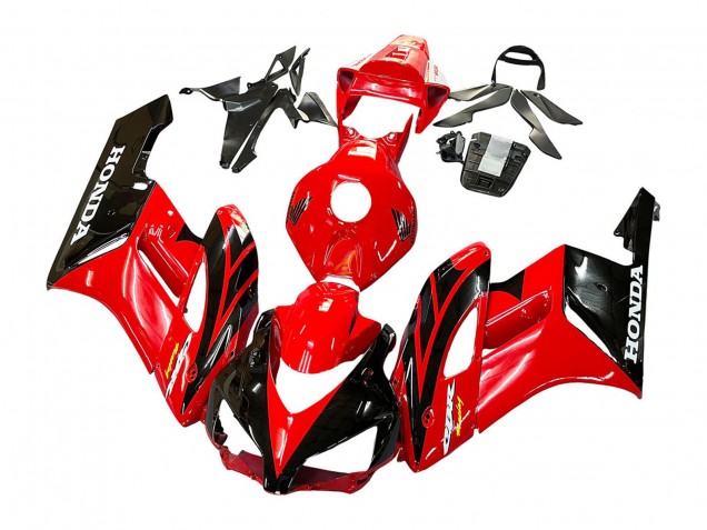 Rouge Noir Brillant Courses Carénage Moto Honda CBR1000RR 2004-2005