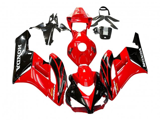 Rouge Noir Brillant Courses Carénage Moto Honda CBR1000RR 2004-2005