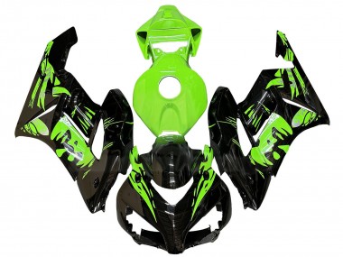 Vert Noir Brillant Carénage Moto Honda CBR1000RR 2004-2005 Pas Chère