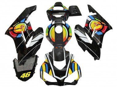 Jaune Bleu Rouge Noir Brillant Roue Chromatique 46 Carénage Moto Honda CBR1000RR 2004-2005 Pas Chère
