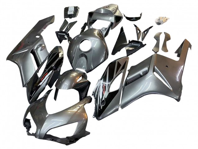 Argent Noir Brillant Carénages Moto Honda CBR1000RR 2004-2005
