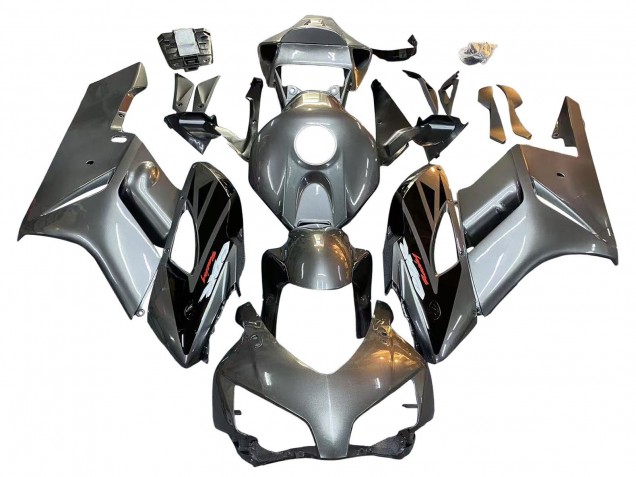 Argent Noir Brillant Carénages Moto Honda CBR1000RR 2004-2005