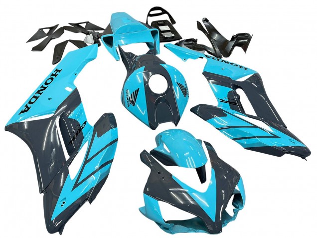 Bleu Clair Noir Brillant Carénage Moto Honda CBR1000RR 2004-2005