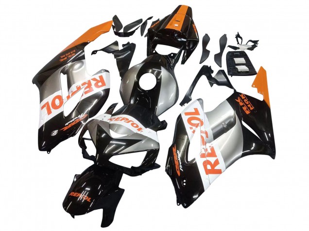Orange Argent Noir Brillant Repsol Carénage Moto Honda CBR1000RR 2004-2005