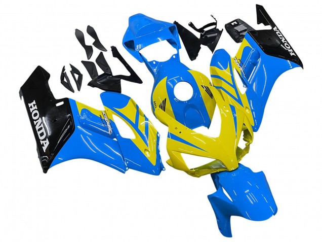 Bleu Jaune Noir Brillant Carénage Moto Honda CBR1000RR 2004-2005