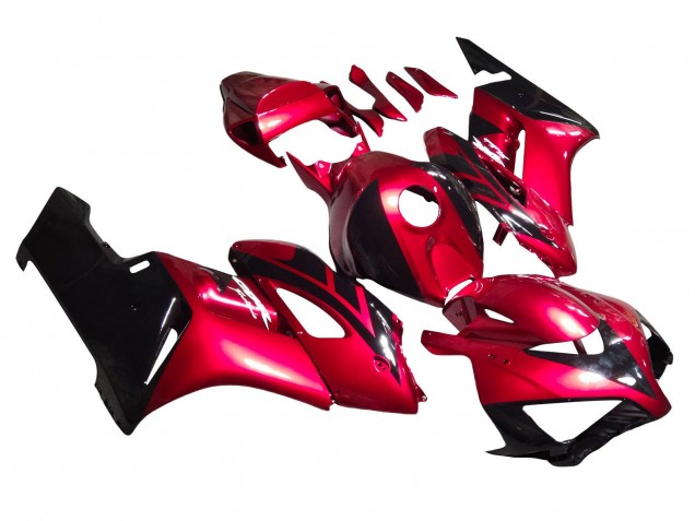 Rouge Noir Brillant Bande Carénage Moto Honda CBR1000RR 2004-2005