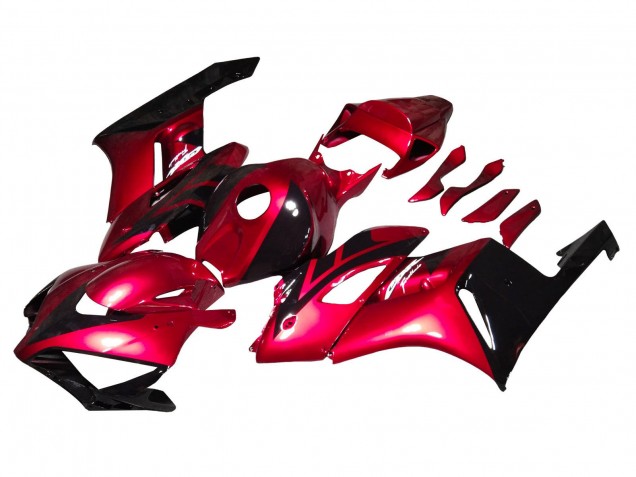 Rouge Noir Brillant Bande Carénage Moto Honda CBR1000RR 2004-2005