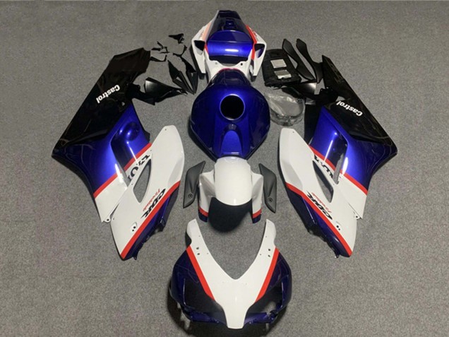 Blanc Bleu Rouge Castrol Carénage Moto Honda CBR1000RR 2004-2005