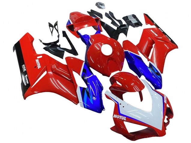 Rouge Bleu Blanc Noir Motul Carénage Moto Honda CBR1000RR 2004-2005