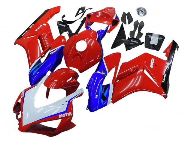 Rouge Bleu Blanc Noir Motul Carénage Moto Honda CBR1000RR 2004-2005