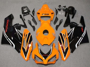 Orange Blanc Noir Brillant Bande Carénage Moto Honda CBR1000RR 2004-2005 Pas Chère
