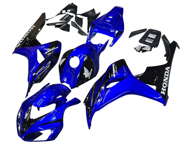 Bleu Noir Brillant Carénage Moto Honda CBR1000RR 2006-2007
