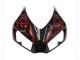 Noir Brillant Rouge Flamme Carénages Moto Honda CBR1000RR 2006-2007