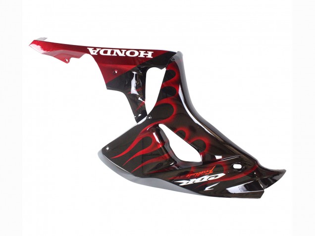 Noir Brillant Rouge Flamme Carénages Moto Honda CBR1000RR 2006-2007