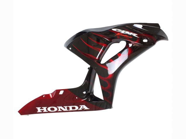 Noir Brillant Rouge Flamme Carénages Moto Honda CBR1000RR 2006-2007