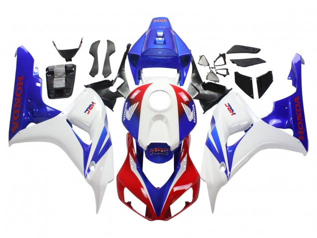 Blanc Rouge Bleu HRC Carénages Moto Honda CBR1000RR 2006-2007