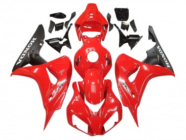 Rouge Noir Mat Carénage Moto Honda CBR1000RR 2006-2007 Pas Chère