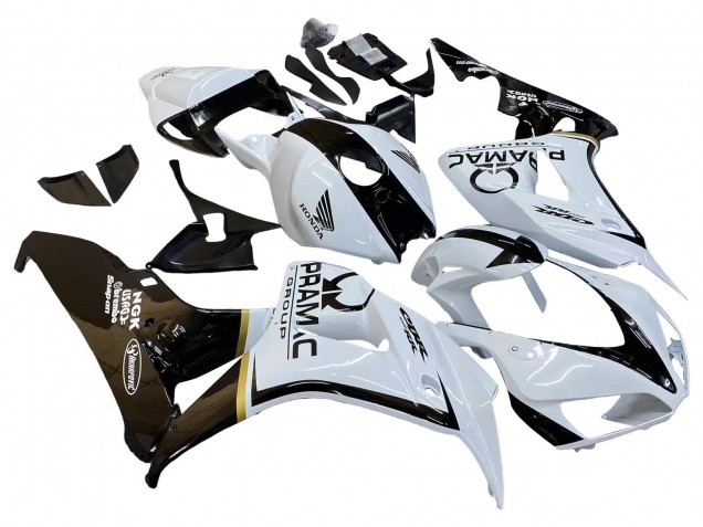 Blanc Noir Brillant Pramac Carénage Moto Honda CBR1000RR 2006-2007