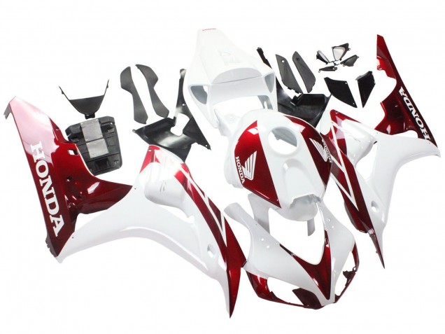 Blanc Rouge Carénage Moto Honda CBR1000RR 2006-2007