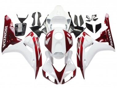 Blanc Rouge Carénage Moto Honda CBR1000RR 2006-2007 Pas Chère