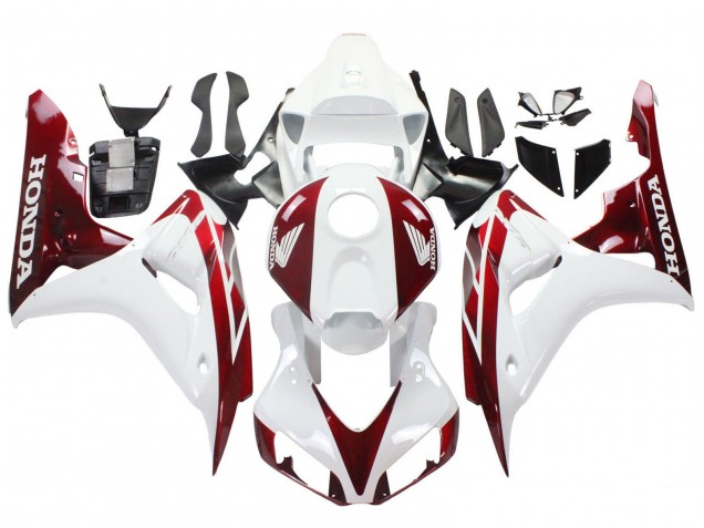Blanc Rouge Carénage Moto Honda CBR1000RR 2006-2007