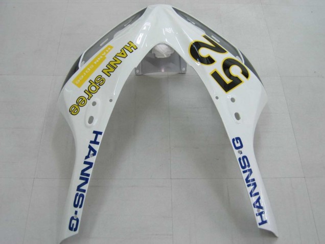 Blanc Vert Noir Brillant Hannspree 52 Carénage Moto Honda CBR1000RR 2006-2007