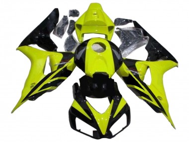 Vert Noir Brillant Geometric Carénage Moto Honda CBR1000RR 2006-2007 Pas Chère