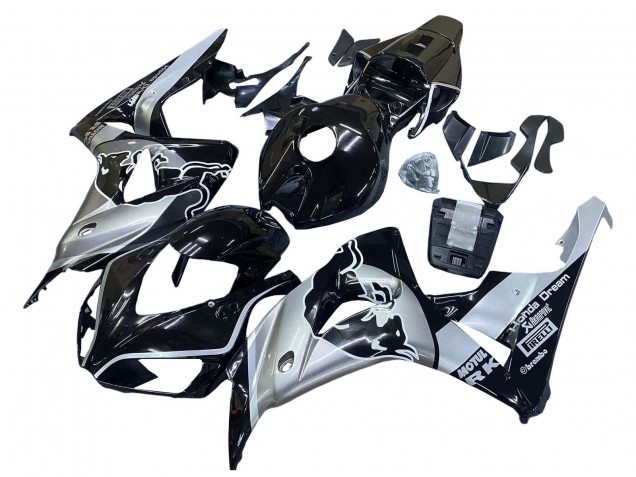 Argent Noir Brillant Red Bull Carénage Moto Honda CBR1000RR 2006-2007