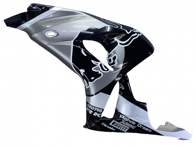 Argent Noir Brillant Red Bull Carénage Moto Honda CBR1000RR 2006-2007