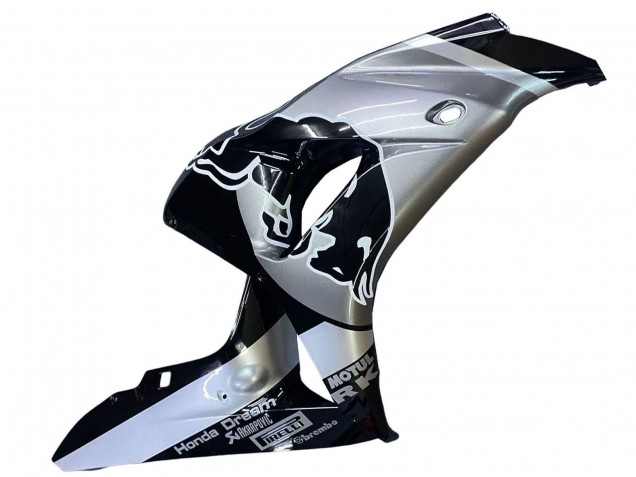 Argent Noir Brillant Red Bull Carénage Moto Honda CBR1000RR 2006-2007
